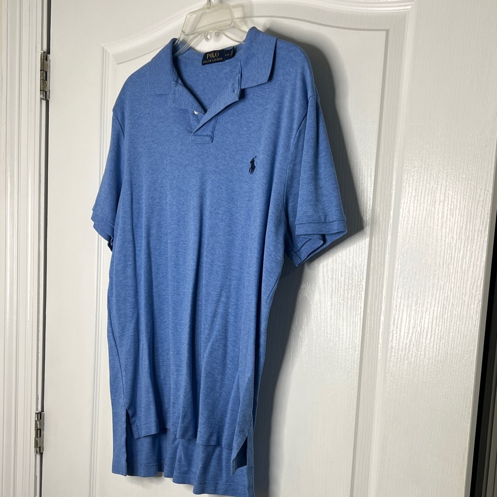 Polo by Ralph Lauren Blue Short Sleeve Polo with Embroidered Pony
